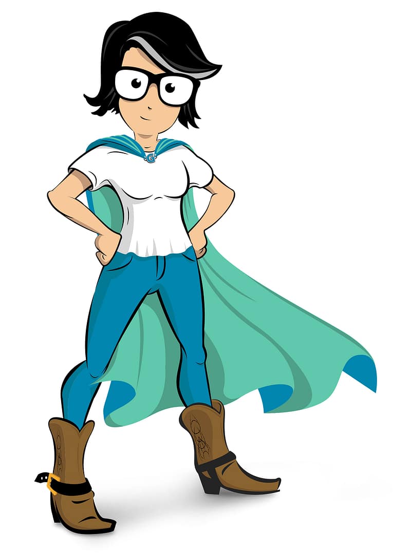 Cartoon Image of Geek Girl