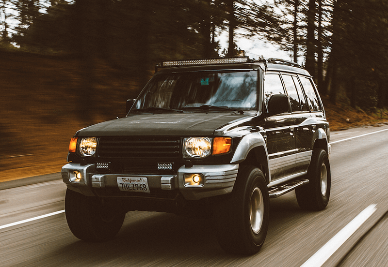 Image of SUV on a driving on a road